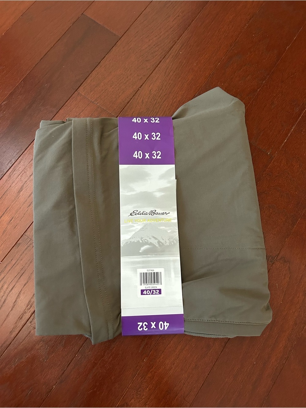 NWT Eddie Bauer Men's Convertible Tech Pants to shorts 40x32 olive green UPF50+ - Picture 11 of 12